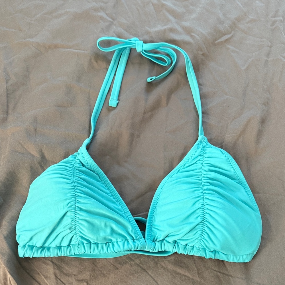Aerie Aqua Triangle Bikini Top